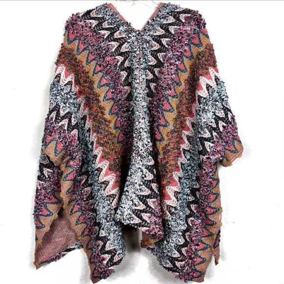 Anthropologie Akemi + Kin Alva Chevron Metallic Kimono Cardigan - Picture 4 of 9